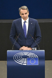 Rede von Kyriakos Mitsotakis im EU-Parlament in Straßburg
