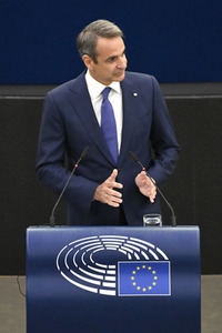 Rede von Kyriakos Mitsotakis im EU-Parlament in Straßburg