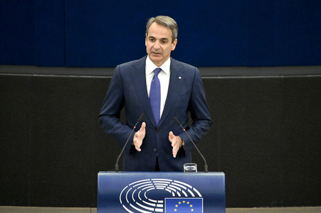 Rede von Kyriakos Mitsotakis im EU-Parlament in Straßburg
