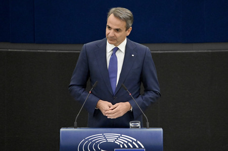Rede von Kyriakos Mitsotakis im EU-Parlament in Straßburg