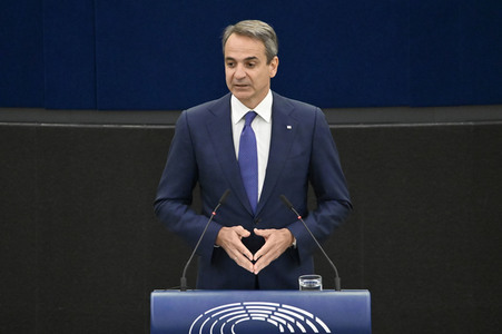 Rede von Kyriakos Mitsotakis im EU-Parlament in Straßburg