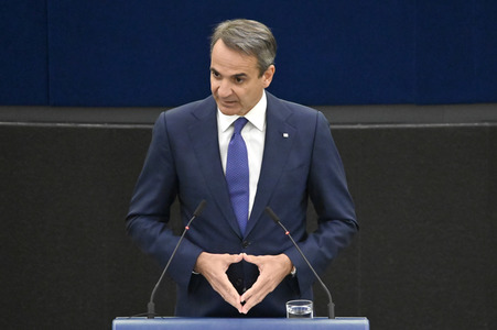 Rede von Kyriakos Mitsotakis im EU-Parlament in Straßburg
