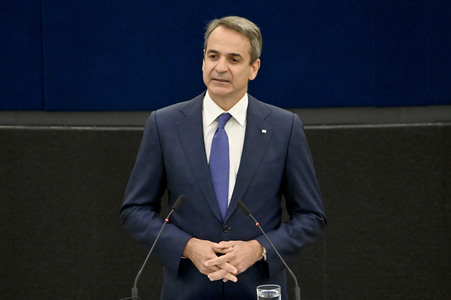 Rede von Kyriakos Mitsotakis im EU-Parlament in Straßburg