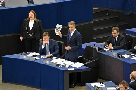 Rede von Kyriakos Mitsotakis im EU-Parlament in Straßburg