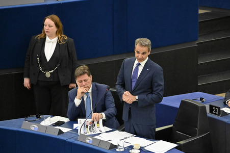 Rede von Kyriakos Mitsotakis im EU-Parlament in Straßburg