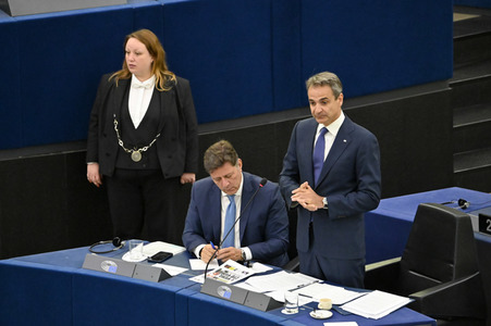 Rede von Kyriakos Mitsotakis im EU-Parlament in Straßburg