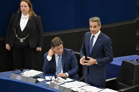 Rede von Kyriakos Mitsotakis im EU-Parlament in Straßburg
