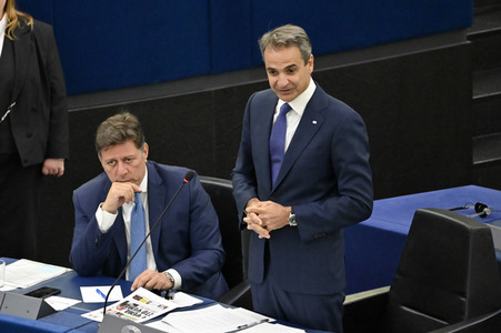 Rede von Kyriakos Mitsotakis im EU-Parlament in Straßburg