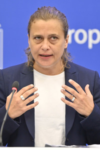 Pressekonferenz zum delegierten Taxonomie-Rechtsakt über Kernenergie und Gas im Europäischen Parlament in Straßburg