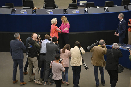 Petr Fiala stellt Prioritäten der tschechischen EU-Ratspräsidentschaft vor im EU-Parlament in Straßburg