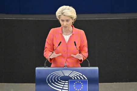 Petr Fiala stellt Prioritäten der tschechischen EU-Ratspräsidentschaft vor im EU-Parlament in Straßburg