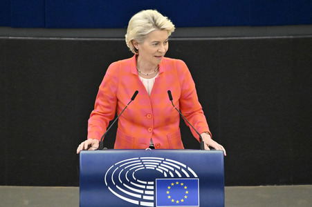 Petr Fiala stellt Prioritäten der tschechischen EU-Ratspräsidentschaft vor im EU-Parlament in Straßburg