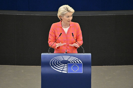 Petr Fiala stellt Prioritäten der tschechischen EU-Ratspräsidentschaft vor im EU-Parlament in Straßburg