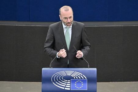 Petr Fiala stellt Prioritäten der tschechischen EU-Ratspräsidentschaft vor im EU-Parlament in Straßburg