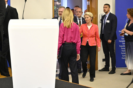 Pressekonferenz zur tschechischen EU-Ratspräsidentschaft im EU-Parlament in Straßburg
