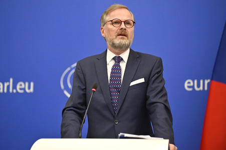 Pressekonferenz zur tschechischen EU-Ratspräsidentschaft im EU-Parlament in Straßburg