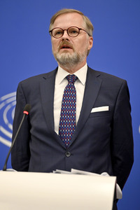 Pressekonferenz zur tschechischen EU-Ratspräsidentschaft im EU-Parlament in Straßburg