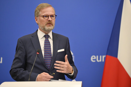 Pressekonferenz zur tschechischen EU-Ratspräsidentschaft im EU-Parlament in Straßburg