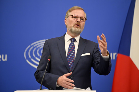 Pressekonferenz zur tschechischen EU-Ratspräsidentschaft im EU-Parlament in Straßburg