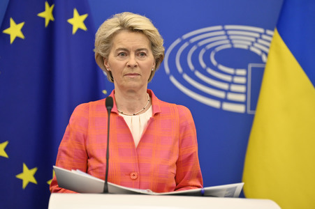 Pressekonferenz zur tschechischen EU-Ratspräsidentschaft im EU-Parlament in Straßburg