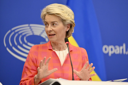 Pressekonferenz zur tschechischen EU-Ratspräsidentschaft im EU-Parlament in Straßburg