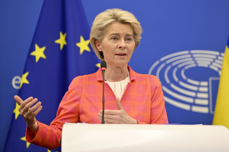 Pressekonferenz zur tschechischen EU-Ratspräsidentschaft im EU-Parlament in Straßburg