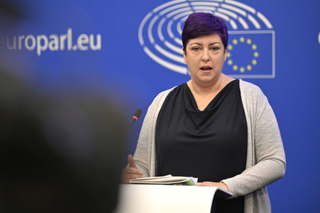 Pressekonferenz EU-Finanzierung für Ungarn gemäß der Rechtsstaatlichkeits-Konditionalitätsverordnung im EU-Parlament in Straßburg