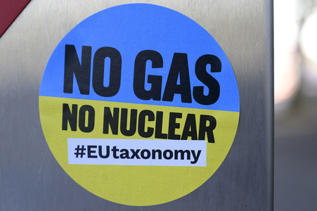 Protest zur EU-Taxonomie in Straßburg