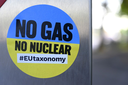 Protest zur EU-Taxonomie in Straßburg