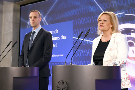 Pressekonferenz Vorstellung der Cybersicherheitsagenda des BMI in Berlin