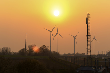 Windkraftanlage bei Huy