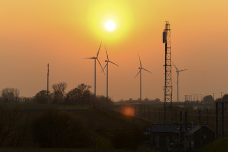 Windkraftanlage bei Huy