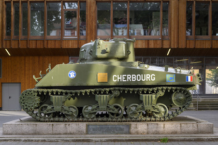 Der Sherman Panzer Cherbourg in Straßburg