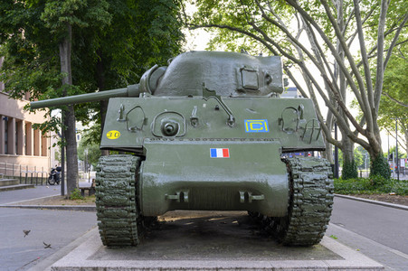 Der Sherman Panzer Cherbourg in Straßburg