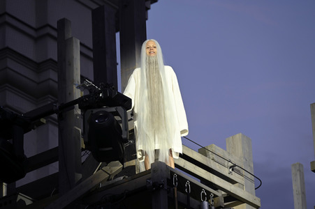 Theaterprobe 'Jedermann - Das Spiel vom Sterben des reichen Mannes' in Salzburg