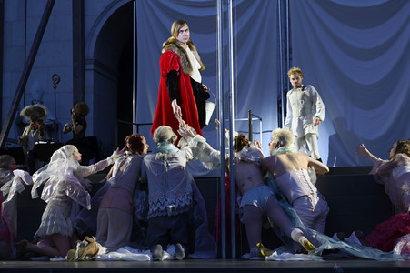 Theaterprobe 'Jedermann - Das Spiel vom Sterben des reichen Mannes' in Salzburg