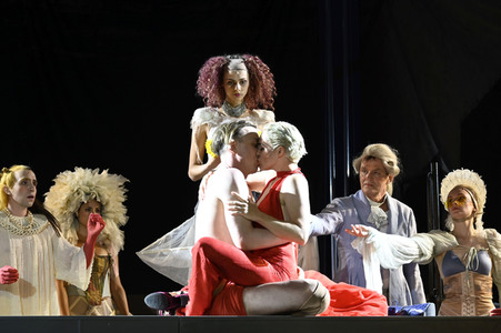 Theaterprobe 'Jedermann - Das Spiel vom Sterben des reichen Mannes' in Salzburg