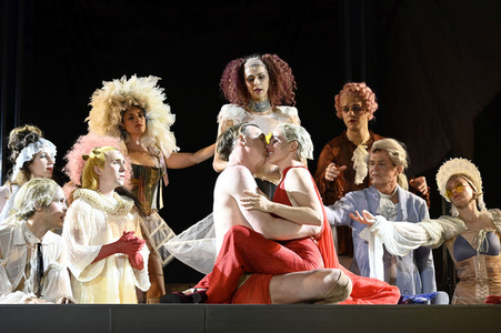 Theaterprobe 'Jedermann - Das Spiel vom Sterben des reichen Mannes' in Salzburg