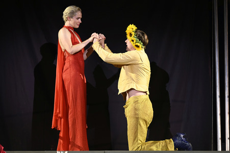 Theaterprobe 'Jedermann - Das Spiel vom Sterben des reichen Mannes' in Salzburg