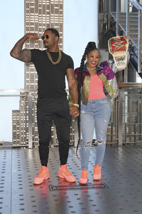 Fototermin mit Bianca Belair und Montez Ford in New York