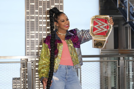 Fototermin mit Bianca Belair und Montez Ford in New York