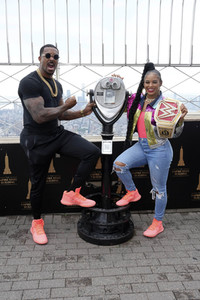 Fototermin mit Bianca Belair und Montez Ford in New York