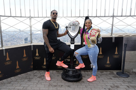Fototermin mit Bianca Belair und Montez Ford in New York