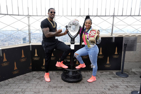 Fototermin mit Bianca Belair und Montez Ford in New York