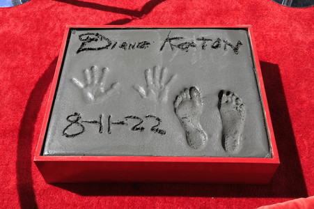 Hand and Footprint Ceremony mit Diane Keaton in Los Angeles