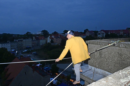 Hochseilshow von Ruben Langer in Görlitz
