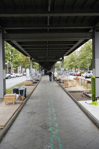 Teststrecke der Radbahn unter der U1 in Berlin