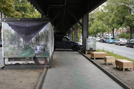 Teststrecke der Radbahn unter der U1 in Berlin