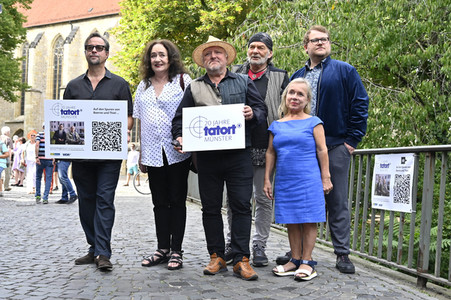 Presserundgang 'Spurensuche Tatort Münster' in Münster