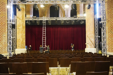 Theaterprobe 'Gottes Lebenslauf' in Dessau